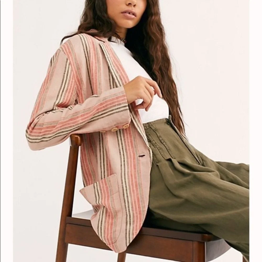 NWT Free People Simply Stripe Blazer